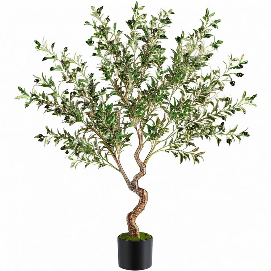 Árbol de Olivo Artificial con Frutos Negros 180cm