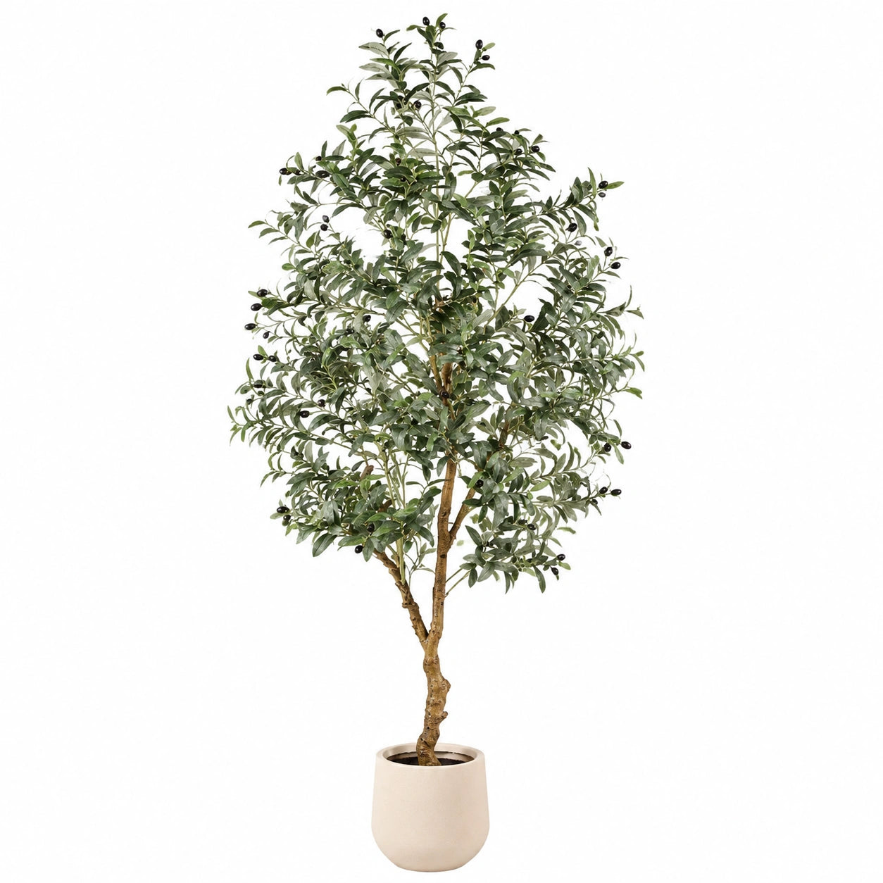 ¨¢rbol Artificial de Olivo con Maceta 150cm Verde y Negro