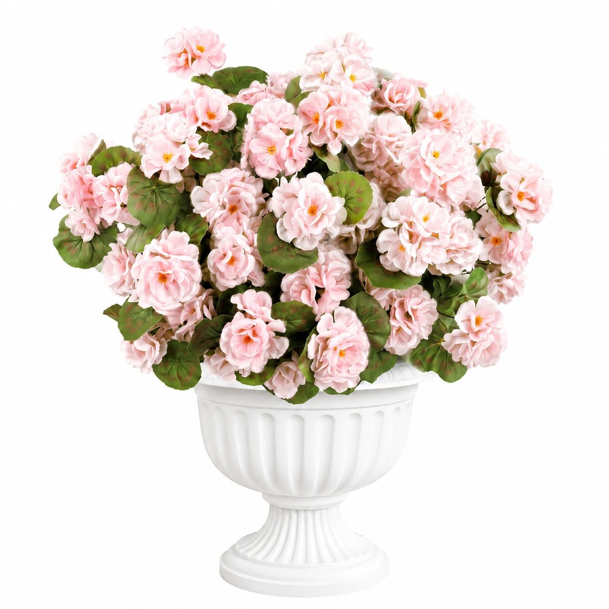 Arreglo Floral Artificial con Flores Rosas en Maceta Blanca