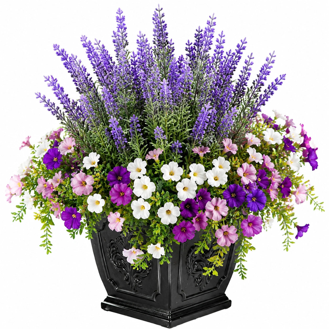 Arreglo Floral Artificial con Lavanda y Flores Mixtas para Decoraci¨®n del Hogar