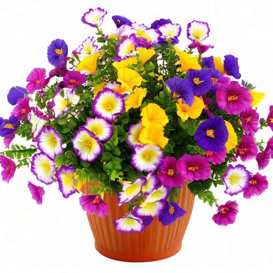 Arreglo Floral Artificial en Maceta, Colores Multicolor