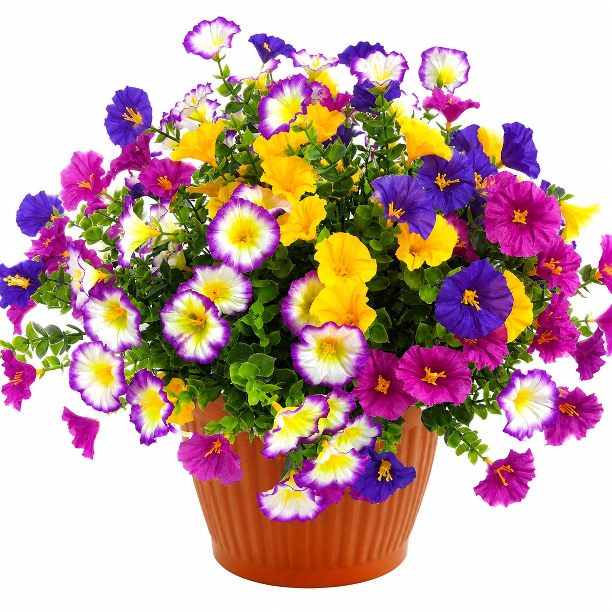 Arreglo Floral Artificial en Maceta, Colores Multicolor