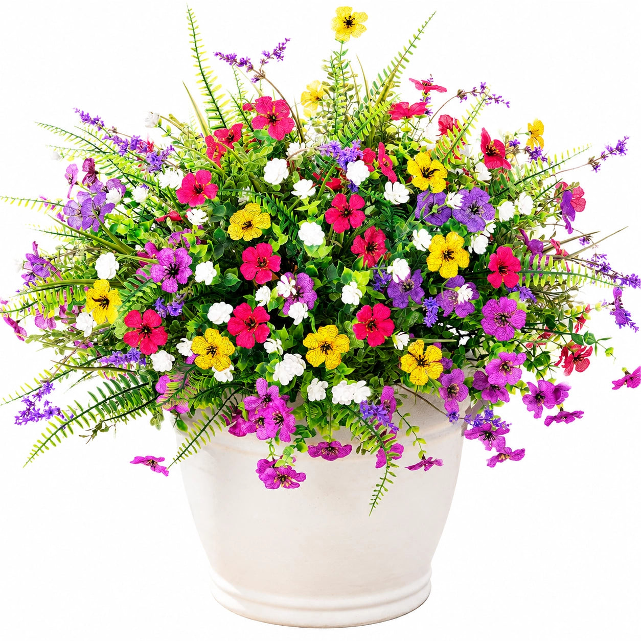 Arreglo Floral Artificial en Maceta Decorativa Multicolor