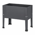Caj¨®n Elevado de Metal para Jard¨ªn 80x40x80 cm Gris