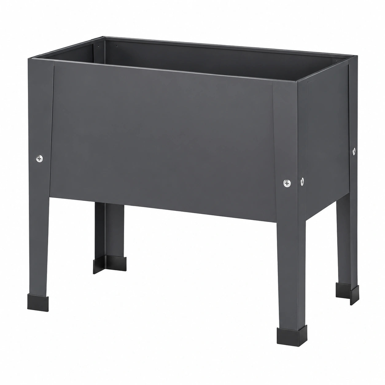 Caj¨®n Elevado de Metal para Jard¨ªn 80x40x80 cm Gris