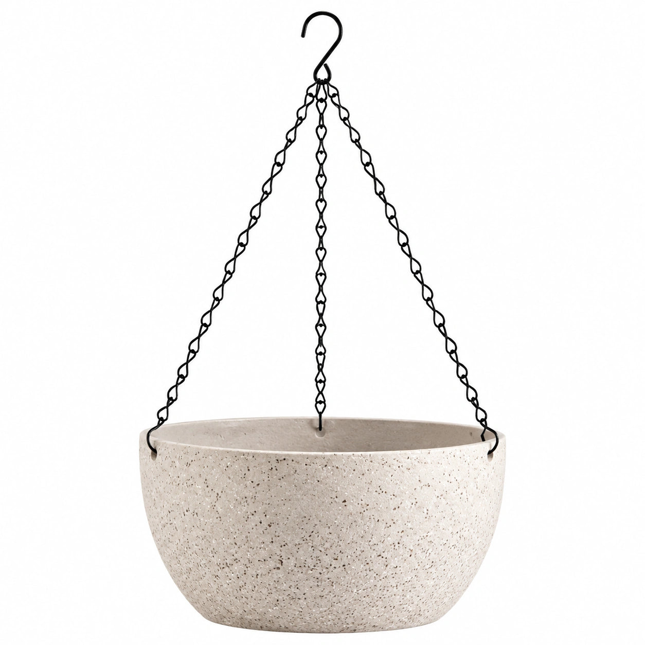 Macetero Colgante Beige con Gancho Met¨¢lico para Jard¨ªn