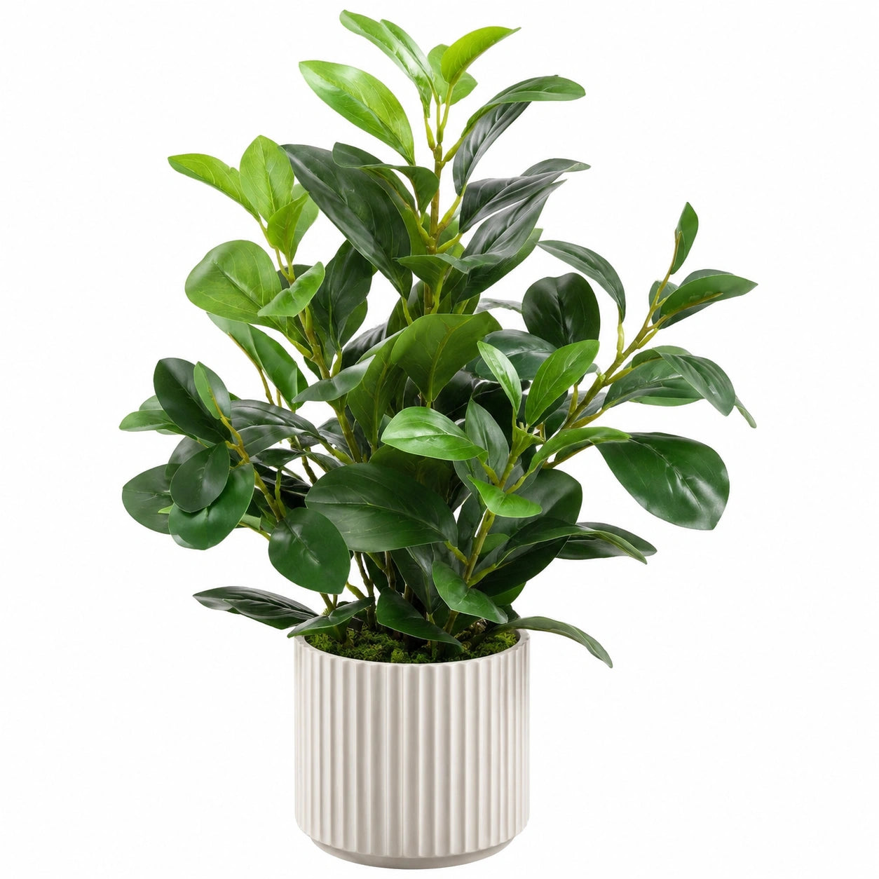Planta Artificial Verde con Maceta Blanca, 45 cm