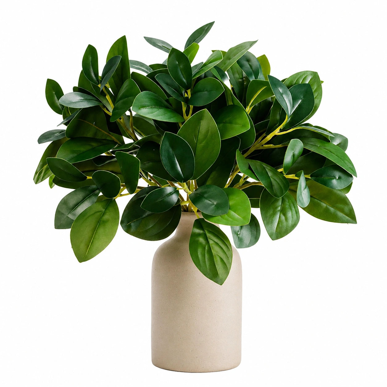 Planta Artificial Verde con Maceta Beige Decorativa 45cm