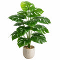 Planta Artificial Monstera con Maceta Decorativa Verde 90cm