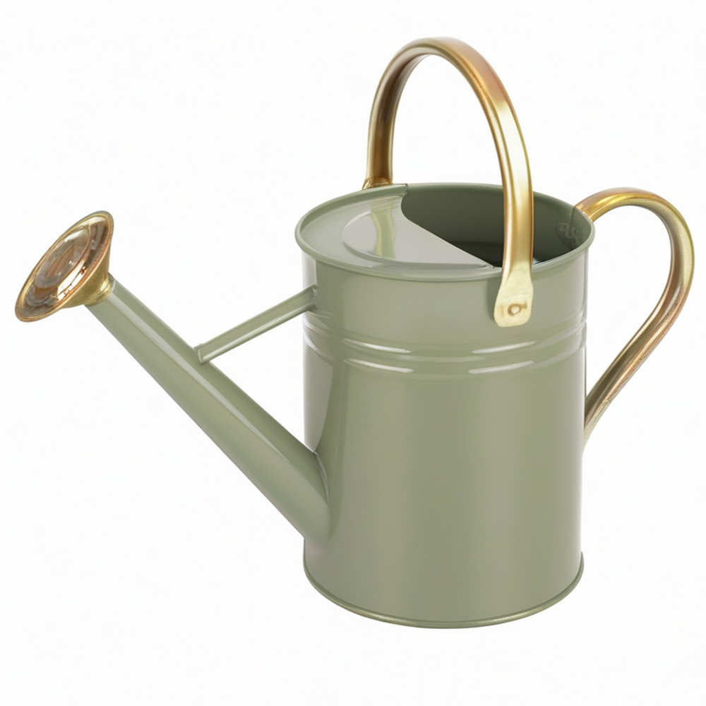Regadera Metálica Verde/Dorado 5L